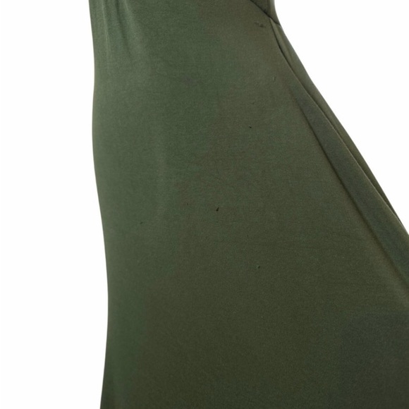SOZY Med Green Maxi Dress Sleeveless Forest Green - Picture 9 of 10